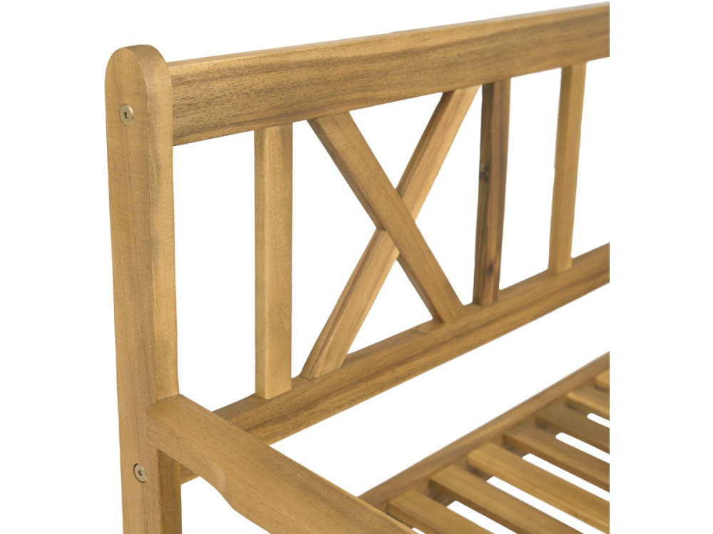 Wooden garden bench 120 cm "Surabaya" - 2 seater - Brown