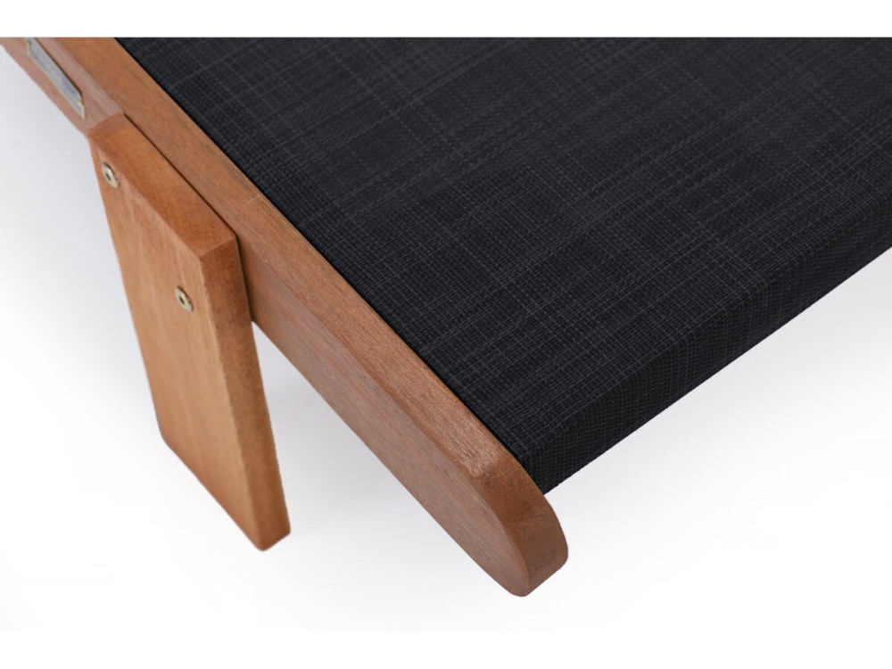 Exotic wood sun lounger "Saigon" - Maple - Black