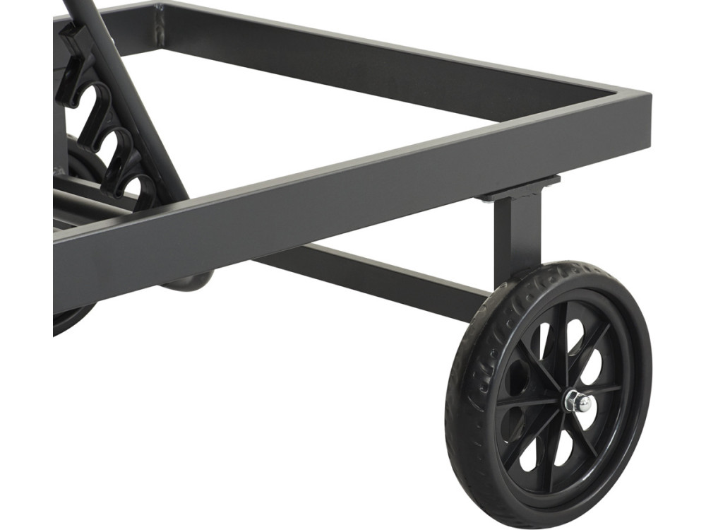 "Bella" sunbed in textilene and aluminum  - Phoenix - Dark grey