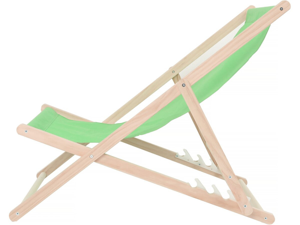 Set of 2 "Chilienne" wooden deckchairs - 107 x 56.5 x 81 cm - Green