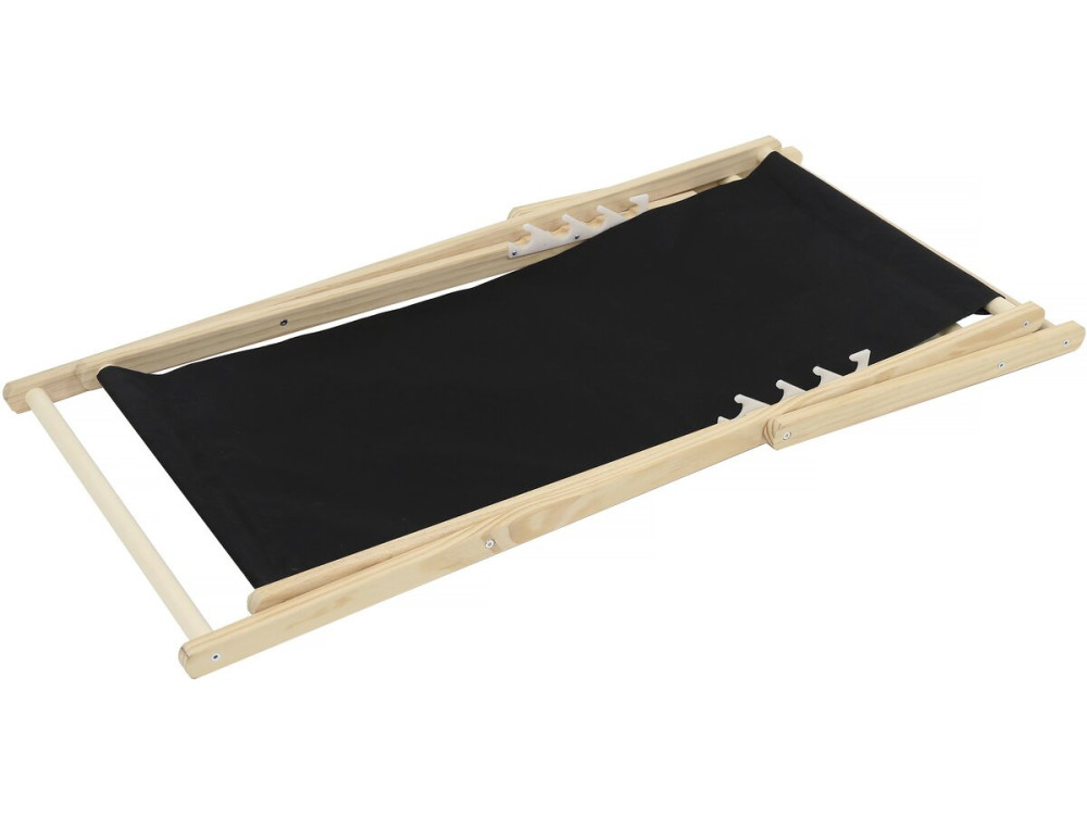 Set of 2 wooden deckchairs "Chilienne" - 107 x 56.5 x 81 cm - Black