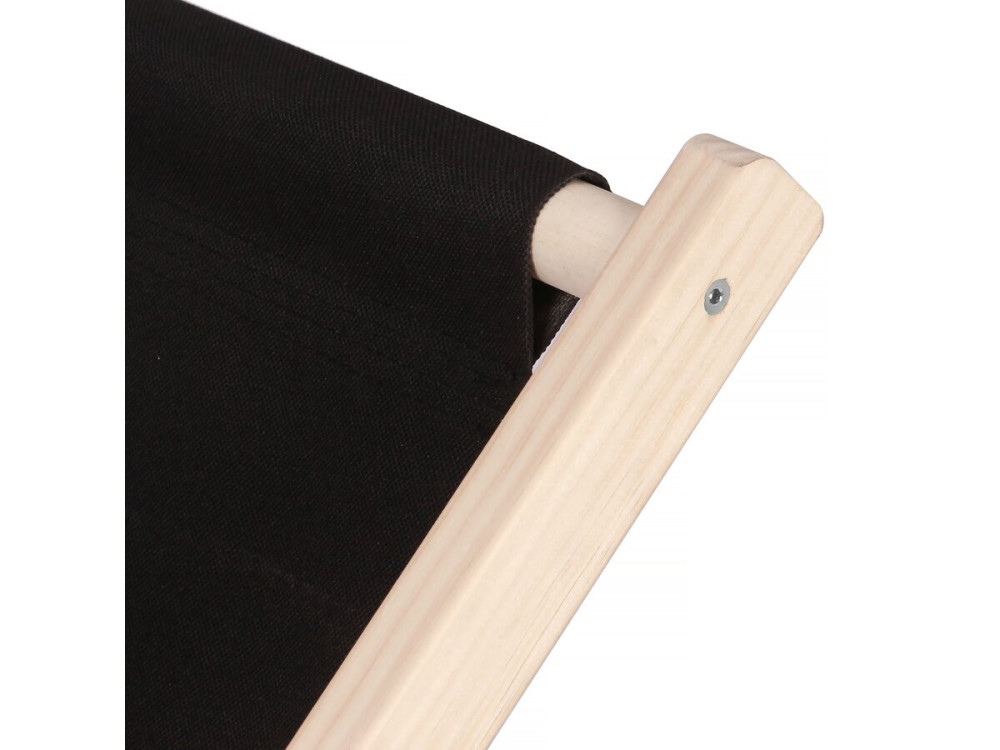 Set of 2 wooden deckchairs "Chilienne" - 107 x 56.5 x 81 cm - Black