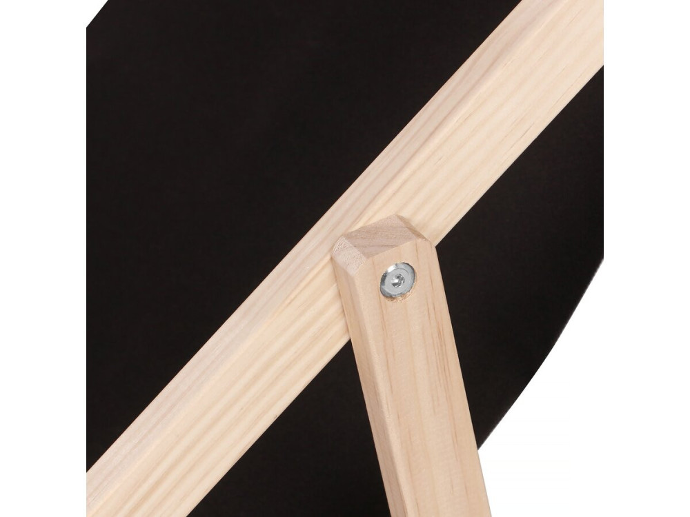 Set of 2 wooden deckchairs "Chilienne" - 107 x 56.5 x 81 cm - Black