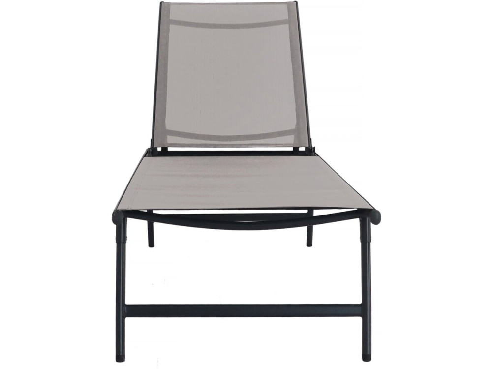 Set of 2 "Sublima" metal sun loungers - 180 x 54 x 104 cm - Taupe