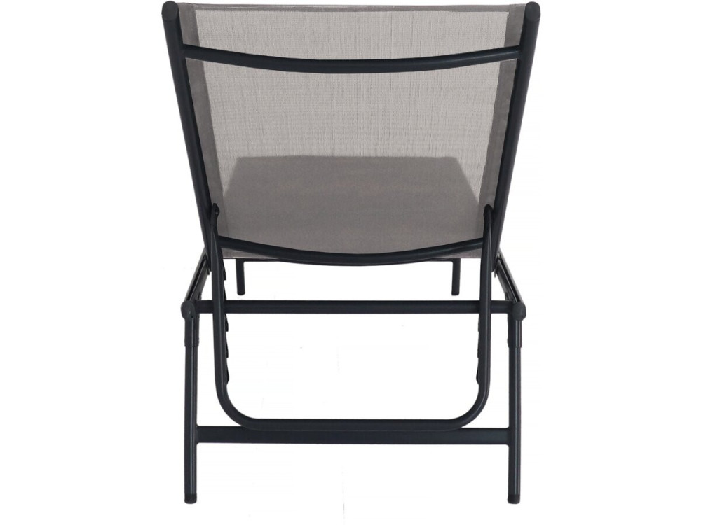 Set of 2 "Sublima" metal sun loungers - 180 x 54 x 104 cm - Taupe