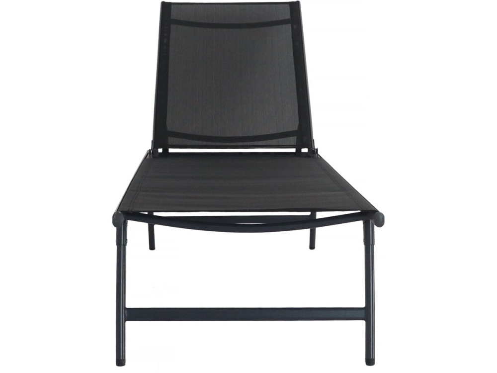 Set of 2 "Sublima" metal sun loungers - 180 x 54 x 104 cm - Black