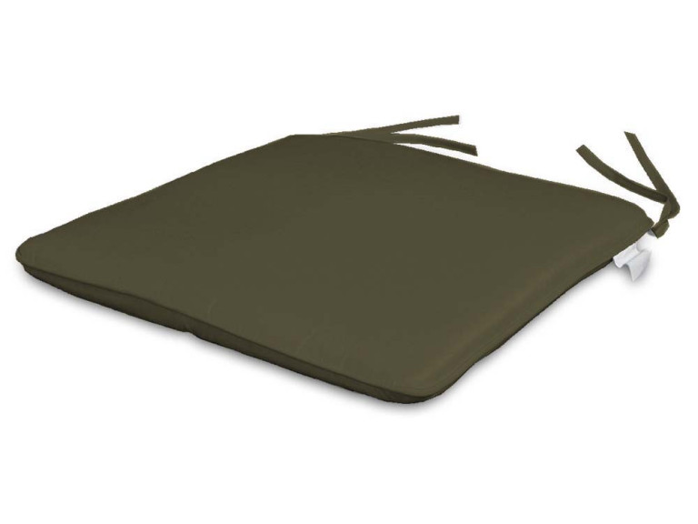 A batch of 2 chair cushions  11" x 11"in coloured Taupe