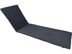 Exotic wood sun lounger cushion - Black