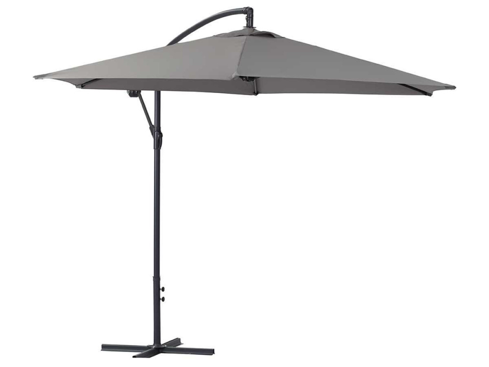 Cantilever Garden Parasol Alu "Ilios" - Round - ¨ 3 m (9 feet and 10 inches) - grey
