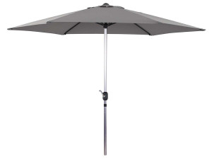 Straight  with Aluminium Mast - "Sol" - Round - Ø 3m (9 feet 10 inches) - Grey