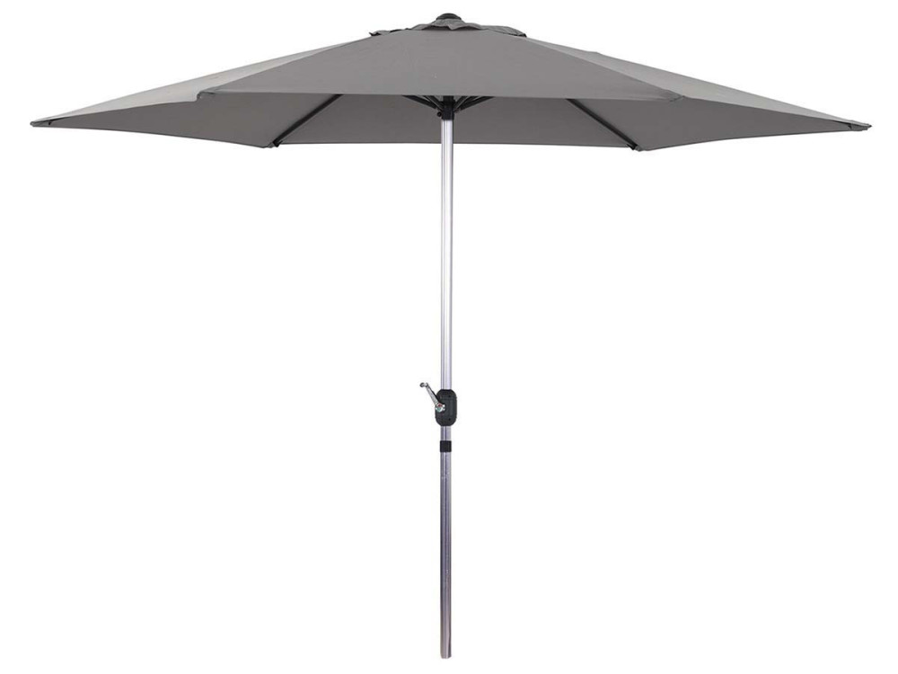 Straight  with Aluminium Mast - "Sol" - Round - Ø 3m (9 feet 10 inches) - Grey
