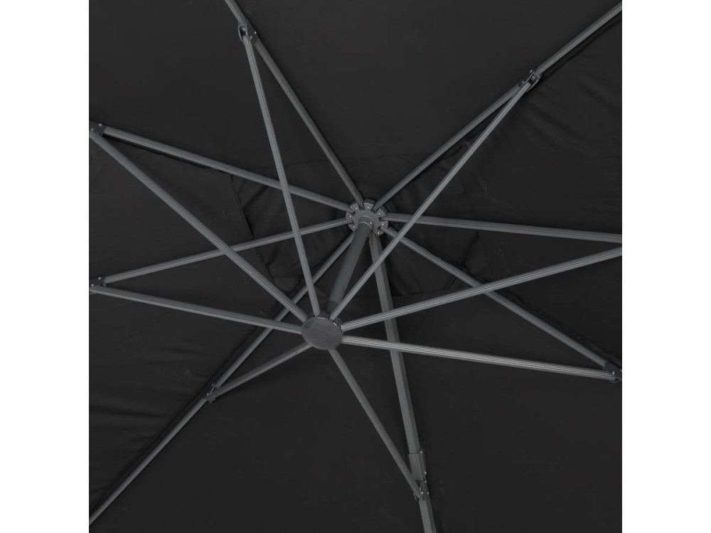 Outdoor garden umbrella "Sun 4" - Rectangle - 3 x 4 m - Black + Protective cover