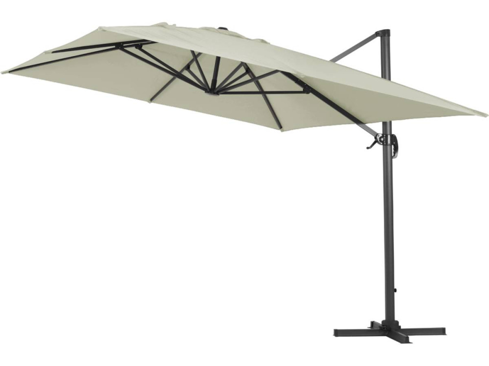 Outdoor garden umbrella "Sun 4" - Rectangle - 3 x 4 m - Ecru + Protective cover