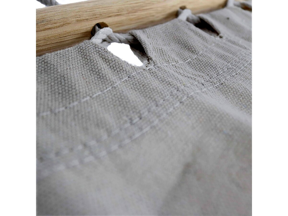 Dallas" wooden hammock with cotton canvas - 3 m - Grey