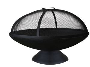 Cast iron brazier with bell "Junto" - Ø 58 x 38 cm - Black