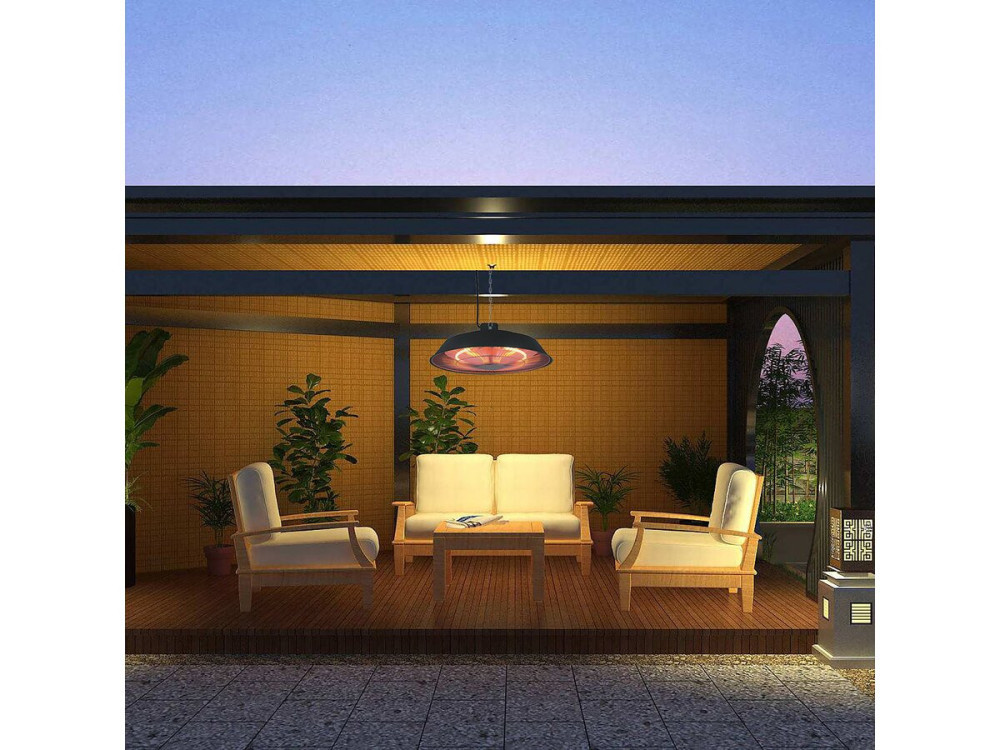Hanging electric heater - 1500W - Black