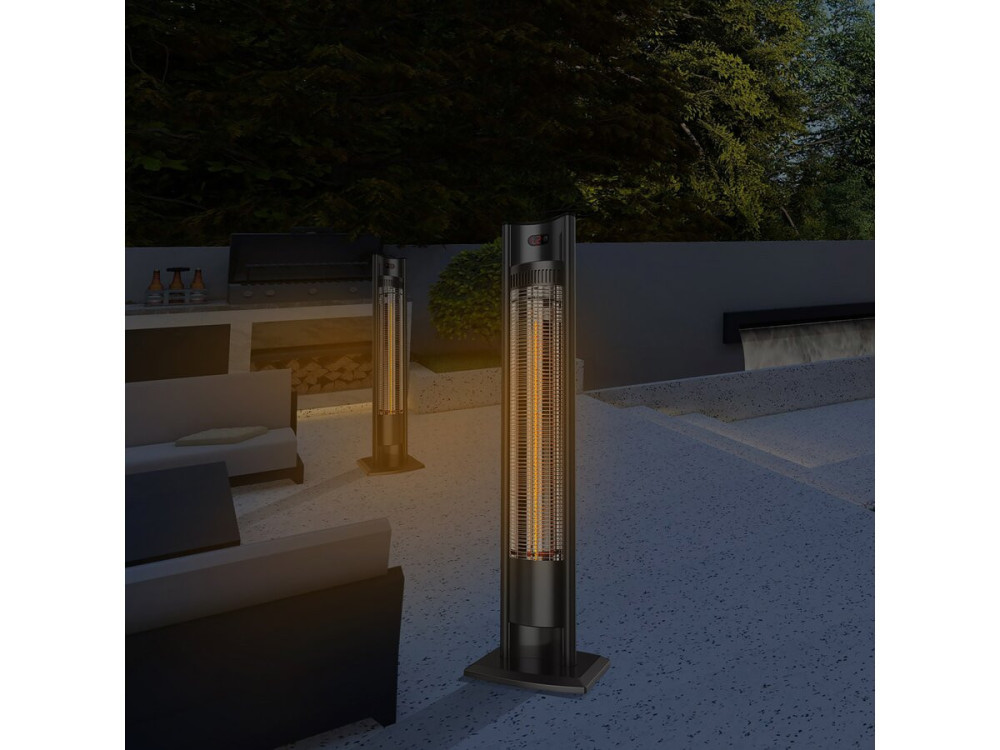 Electric radiant heater "Tornado" - 2000W - Black