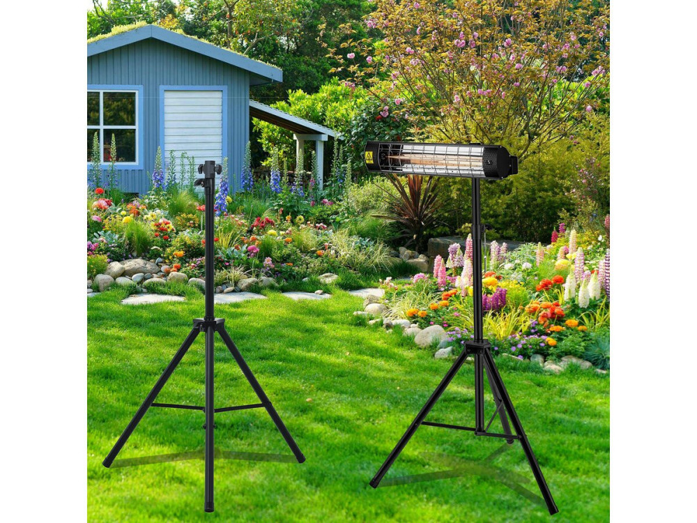 Tripod for Electric Radiator - 1.1-1.8 m - Black
