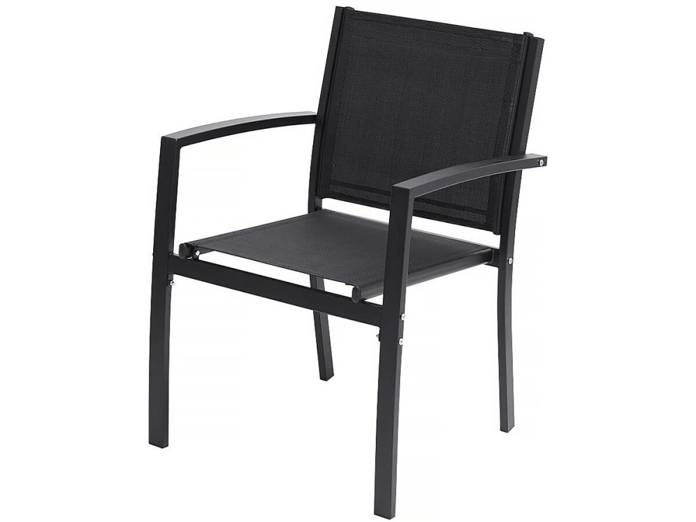 Lino low garden furniture - 4 places - Black