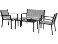 Lino low garden furniture - 4 places - Grey - GREY