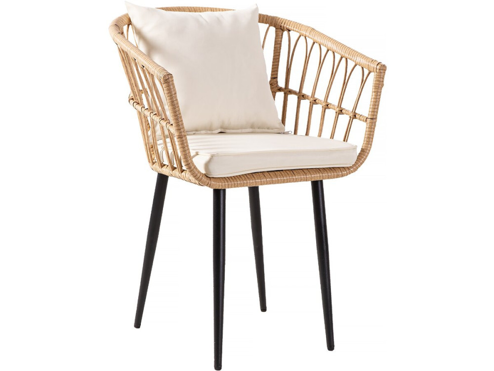 Vela rattan garden furniture - 2 places - Brown