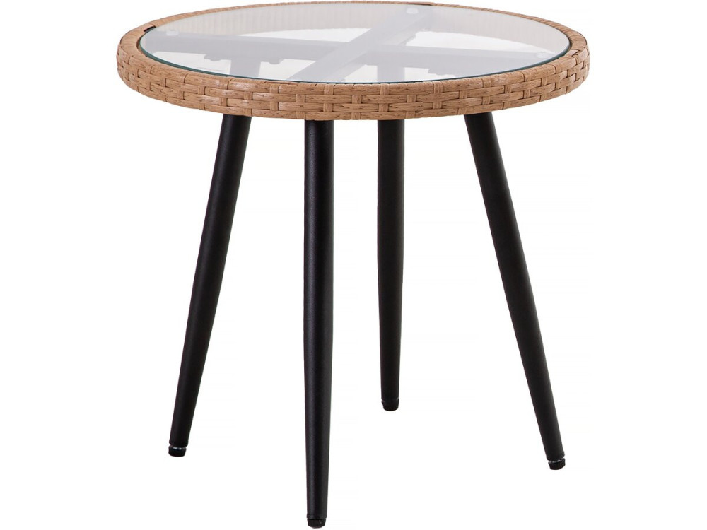 Vela rattan garden furniture - 2 places - Brown