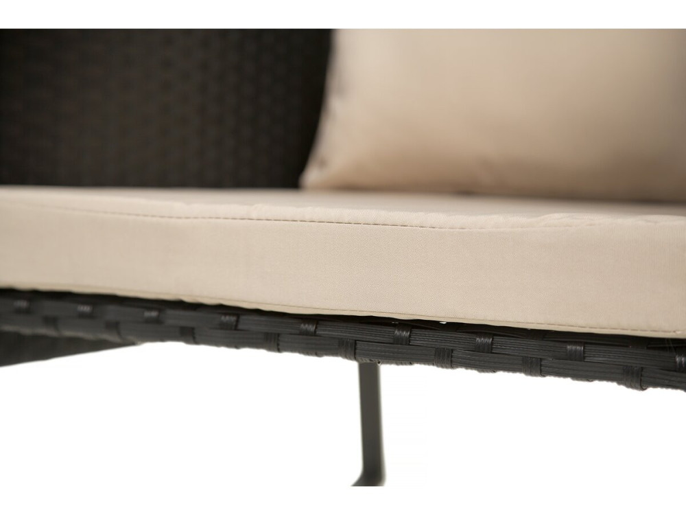 Garden resin wicker rocking garden furniture - Black