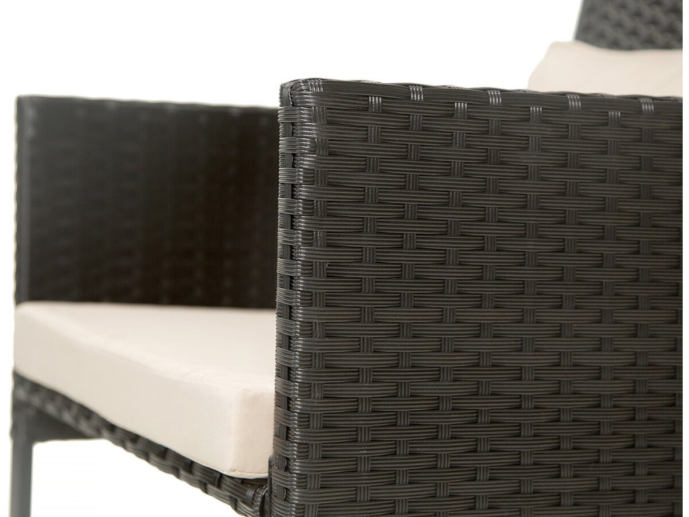 Garden resin wicker rocking garden furniture - Black