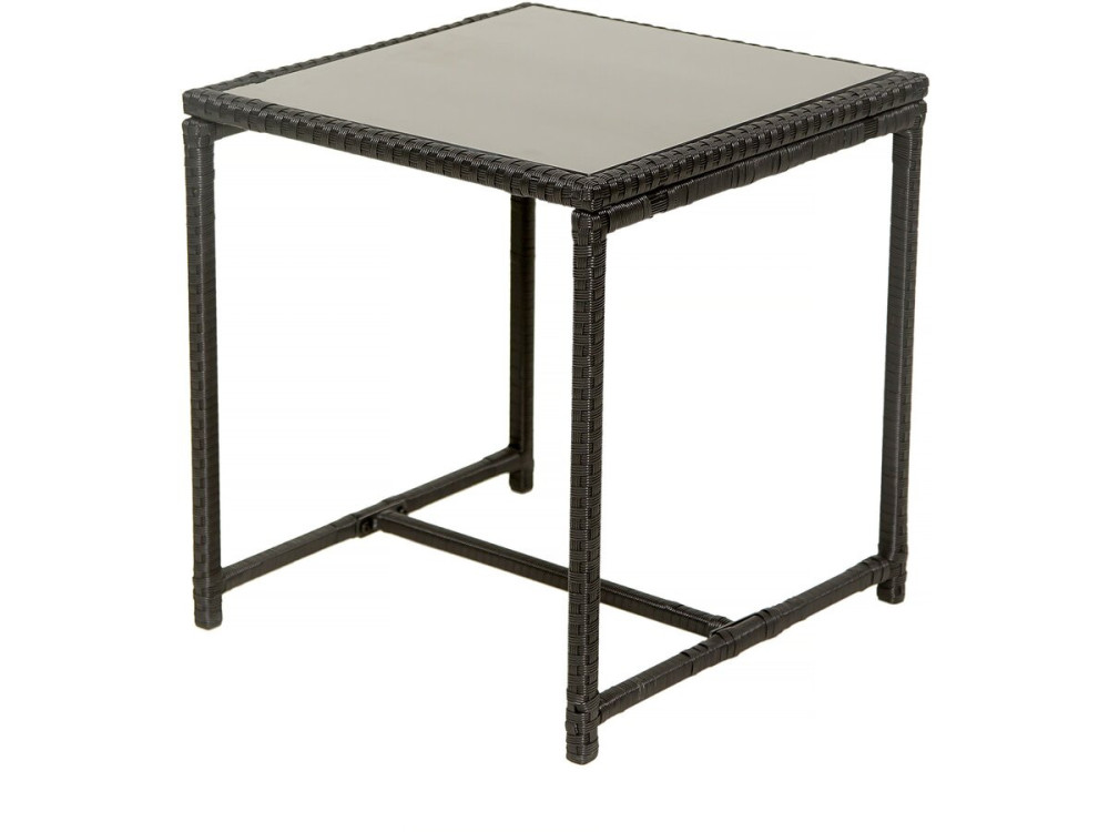 Garden resin wicker rocking garden furniture - Black