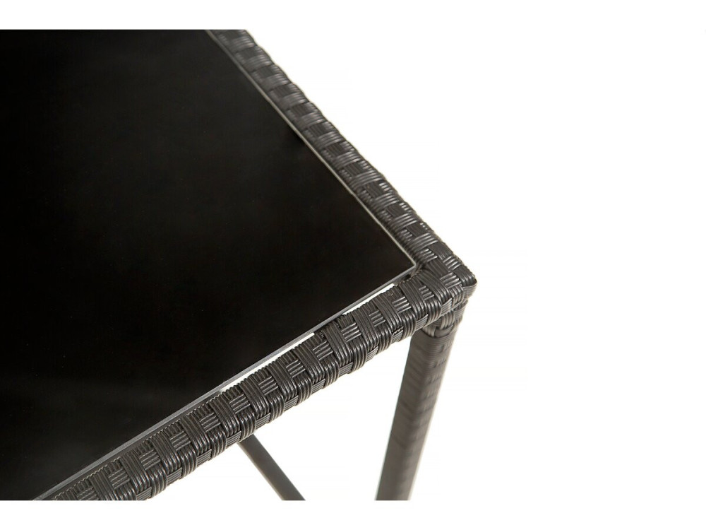 Garden resin wicker rocking garden furniture - Black
