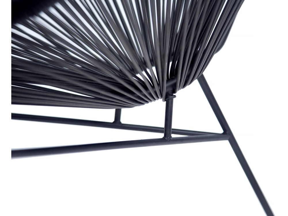 Acapulco metal garden furniture set "Odea" - 2 places - Black
