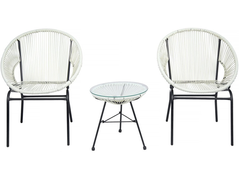 Acapulco "Poli" garden furniture set - 2 seater - White