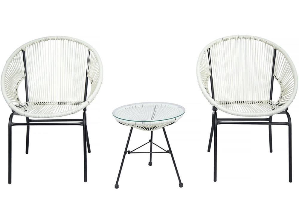 Acapulco "Poli" garden furniture set - 2 seater - White