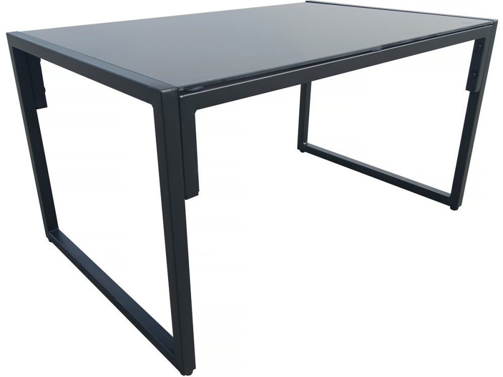 Jules" garden furniture set - 4 seats - Grey/Black