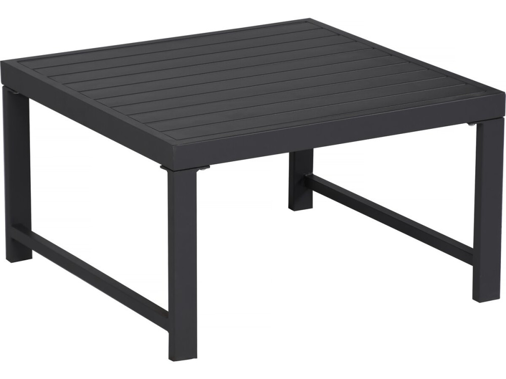 Etna" metal garden furniture set - 6 seats - Grey