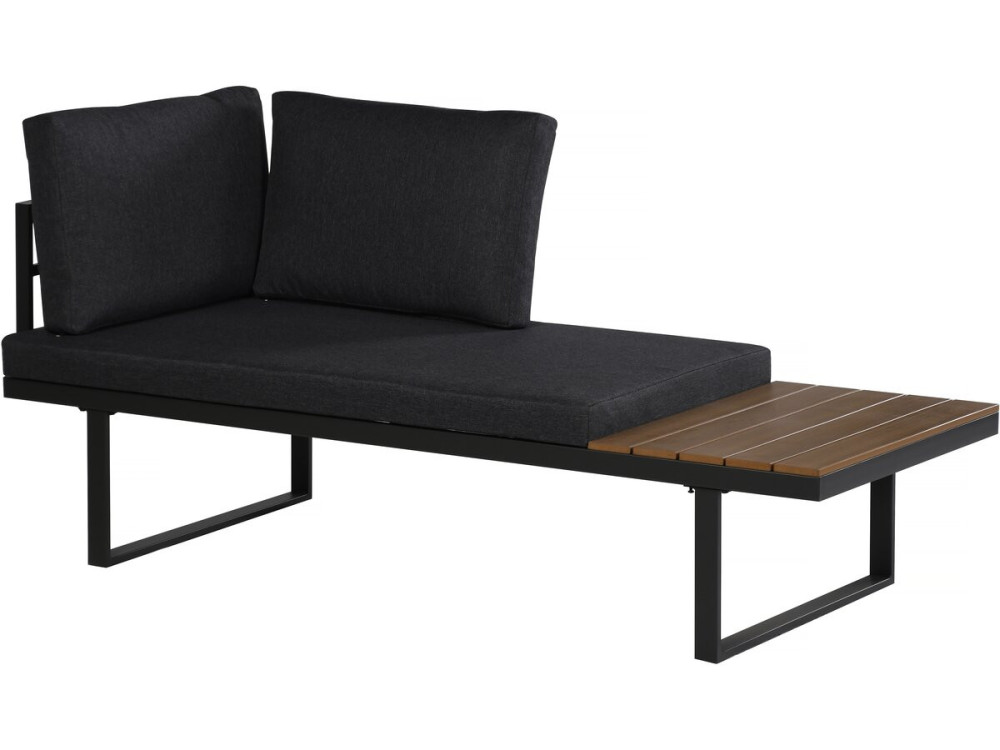 Garden furniture set "Sylva" modular corner sofa, imitation wood decor - 4 seater - Grey