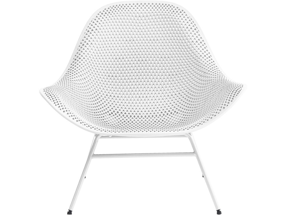 Set of 2 "Soléna" garden armchairs with coffee table - White