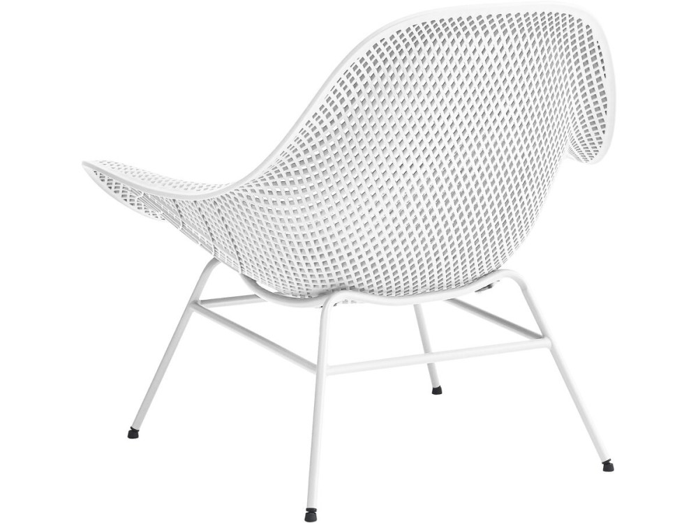 Set of 2 "Soléna" garden armchairs with coffee table - White