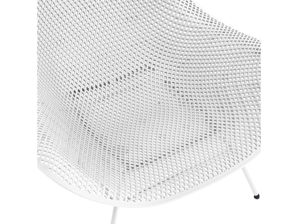 Set of 2 "Soléna" garden armchairs with coffee table - White