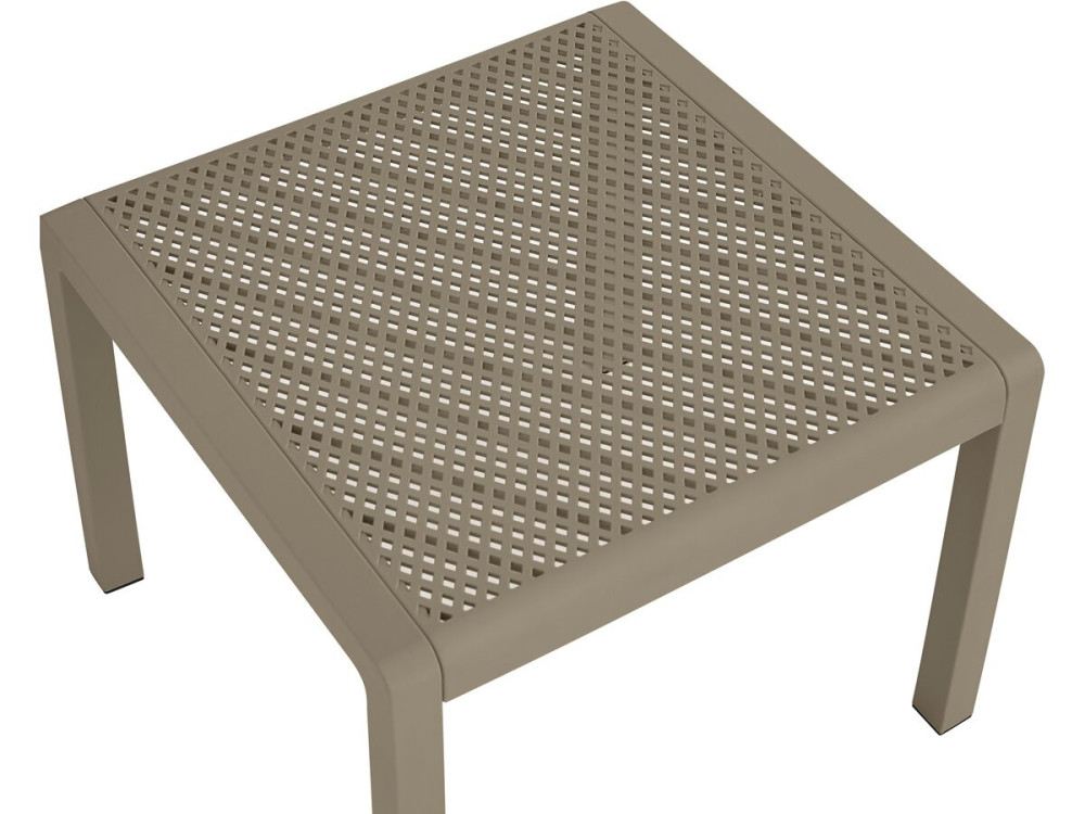 Set of 2 "Soléna" garden armchairs with coffee table - Taupe