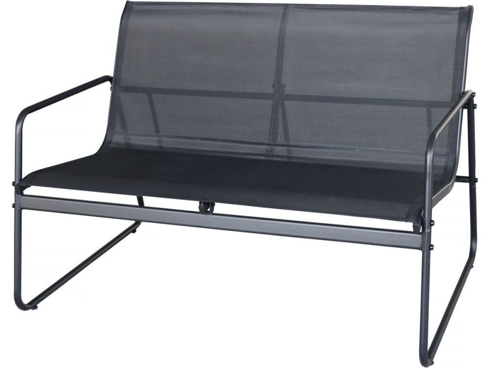 Fortaleza" metal garden furniture set - 4 seats - Black
