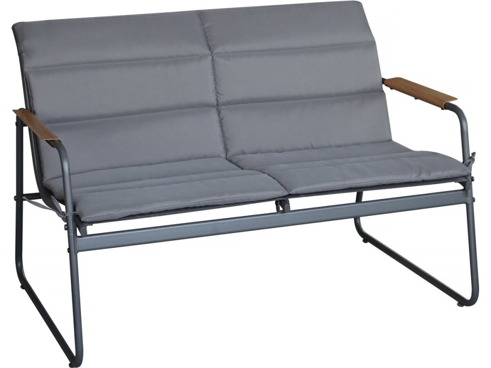 Garden furniture set with metal cushions "Bastia" - 4 seater - Grey