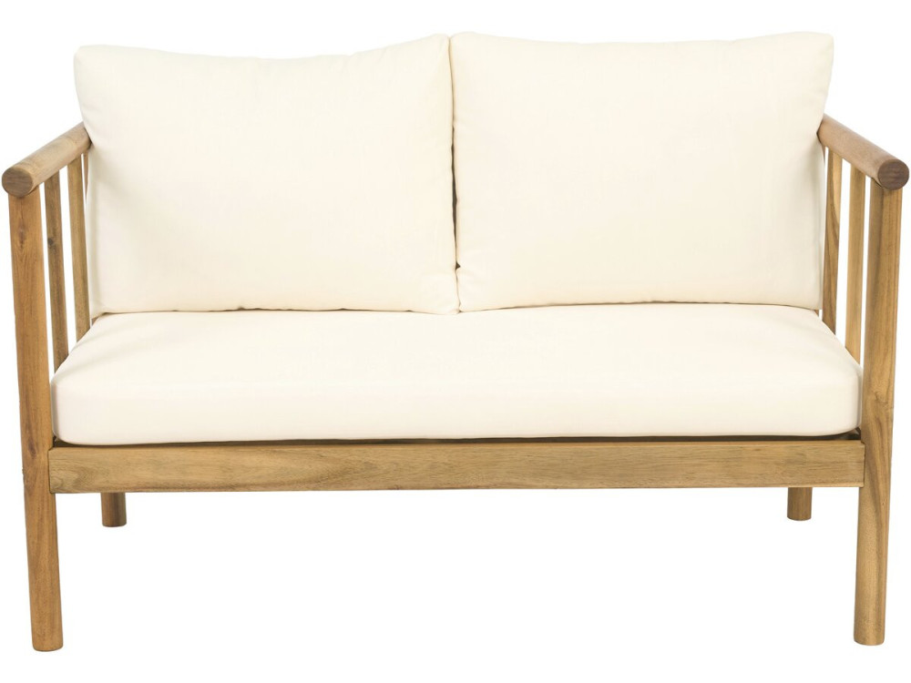 Milano" wooden garden furniture set with cushions - 4 seater - Beige