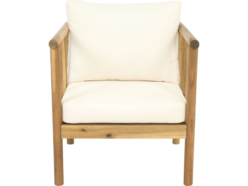 Milano" wooden garden furniture set with cushions - 4 seater - Beige