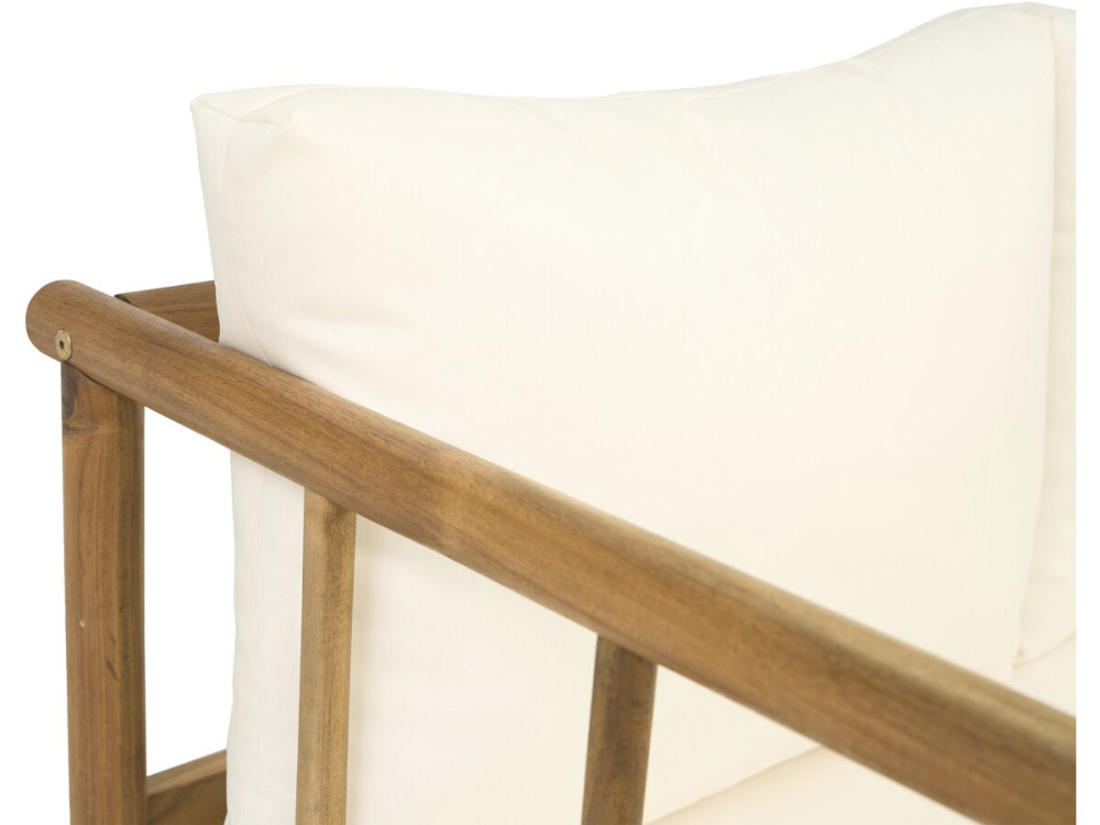 Milano" wooden garden furniture set with cushions - 4 seater - Beige