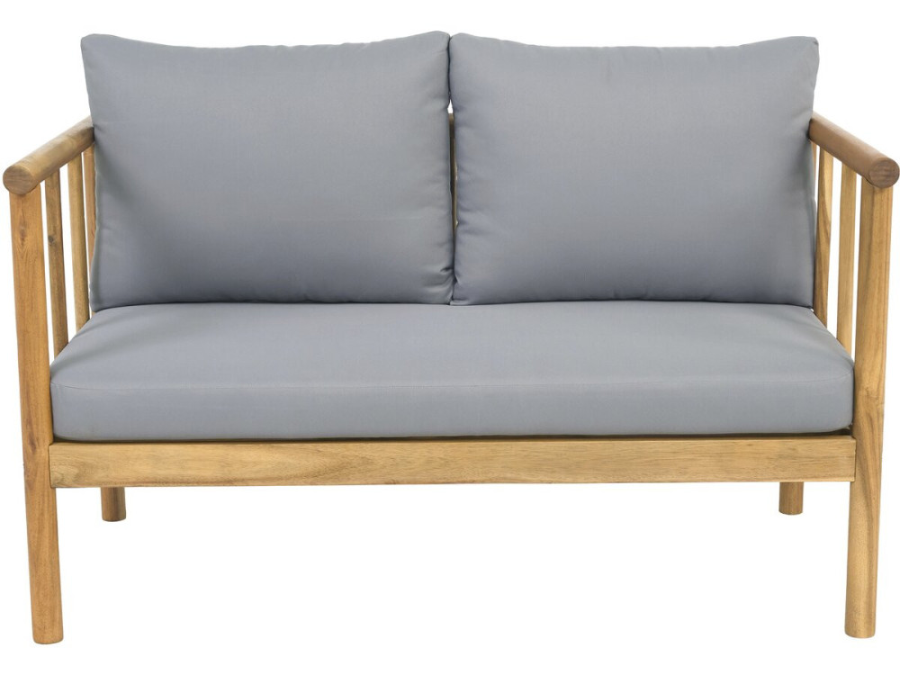 Milano" wooden garden furniture set with cushions - 4 seater - Grey