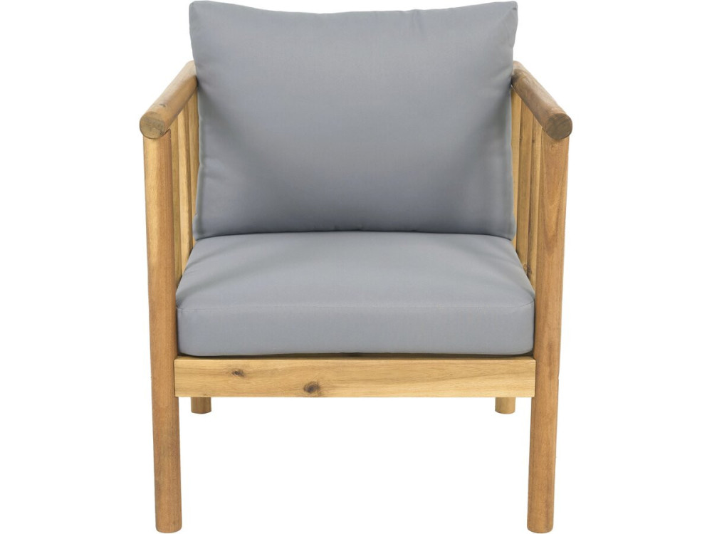 Milano" wooden garden furniture set with cushions - 4 seater - Grey
