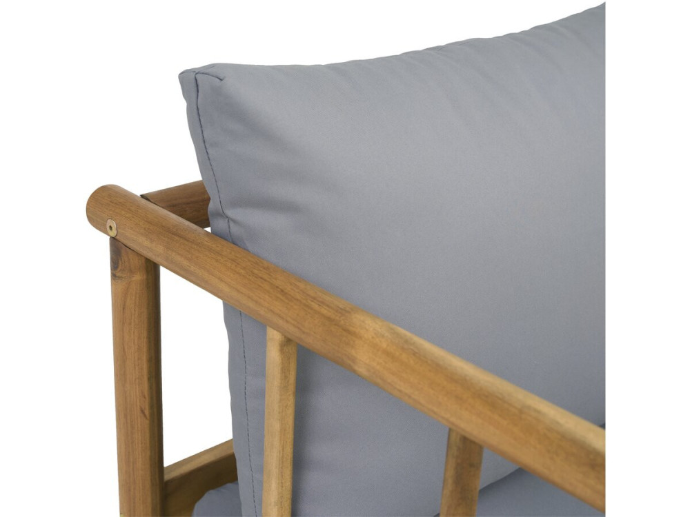 Milano" wooden garden furniture set with cushions - 4 seater - Grey