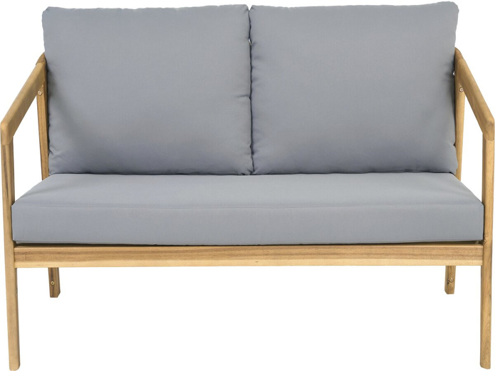 Presley" wooden garden furniture set with cushions - 4 seater - Grey