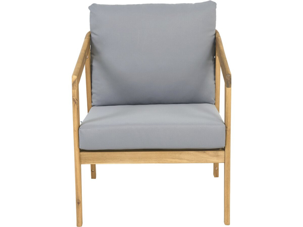 Presley" wooden garden furniture set with cushions - 4 seater - Grey